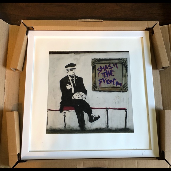Set of three framed Banksy prints - Picture 2 of 3